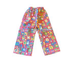 Vintage 70s Healthtex Baby Pants With Colorful Pattern Animals Clowns‎ 24Mo